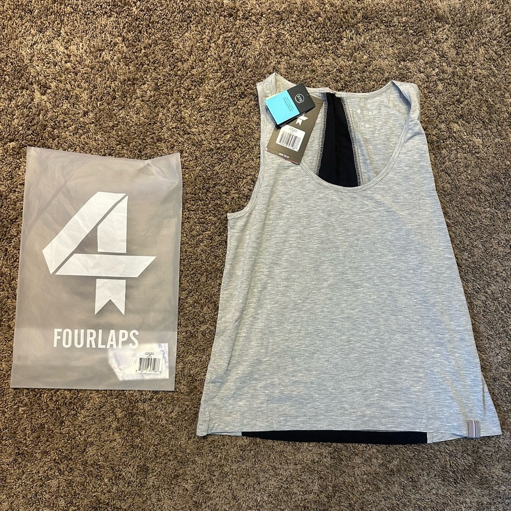 Fourlaps Women's Light Gray Tank Top